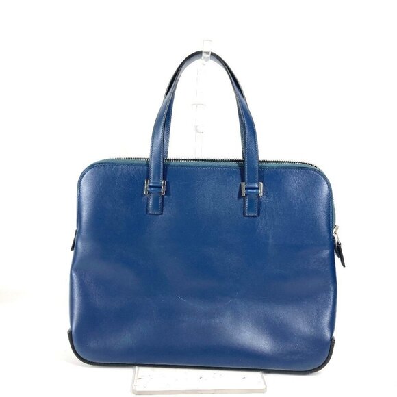 HERMES Escapada Tote Bag Hand Bag Briefcase Business bag blue/SilverHardware - Picture 1 of 16